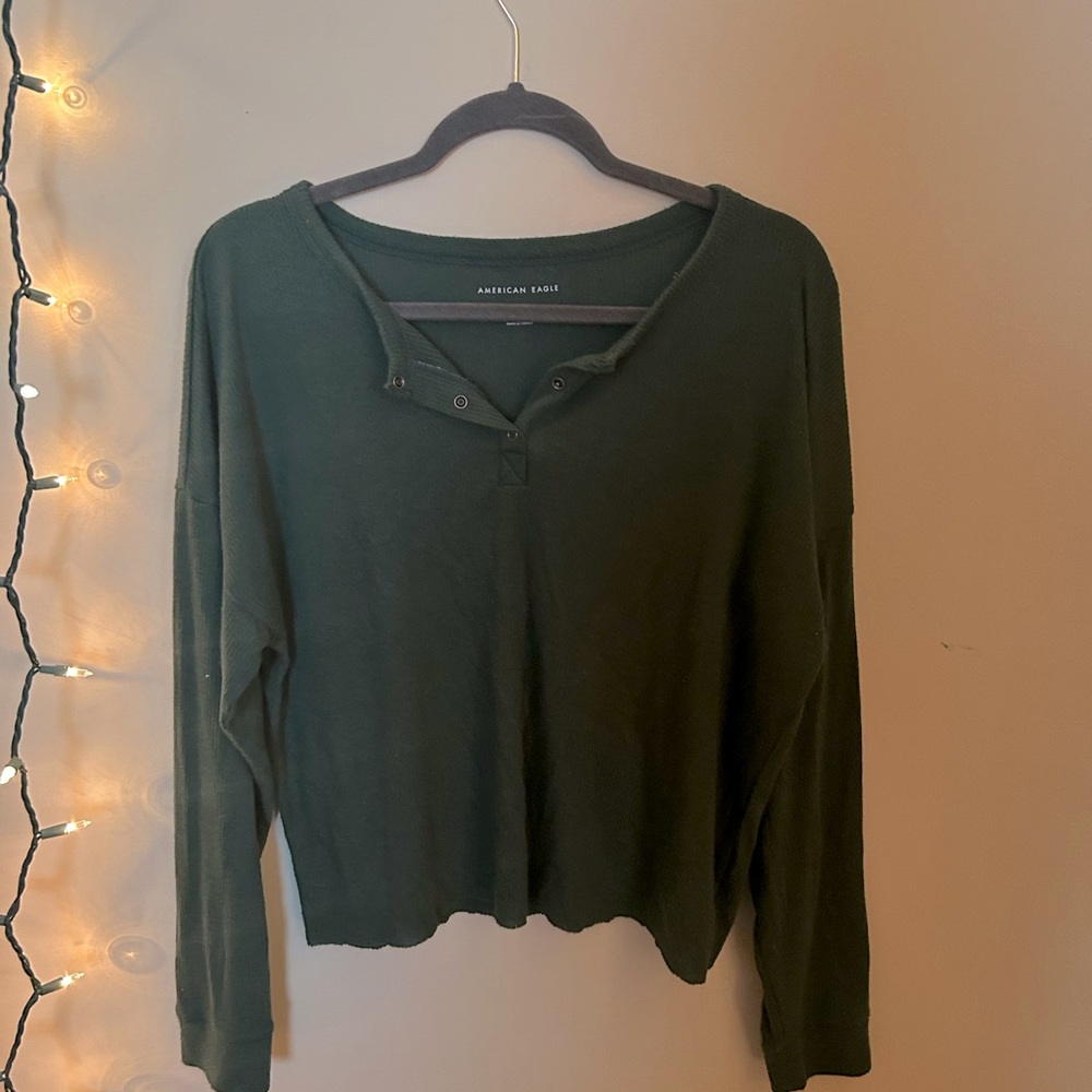 American eagle snap henley